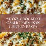 The Best Crockpot Garlic Parmesan Chicken Pasta Recipe