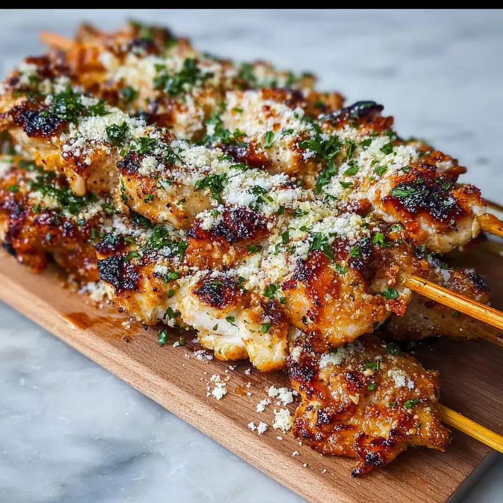 Garlic Parmesan Chicken Skewers Recipe - Recipe Image