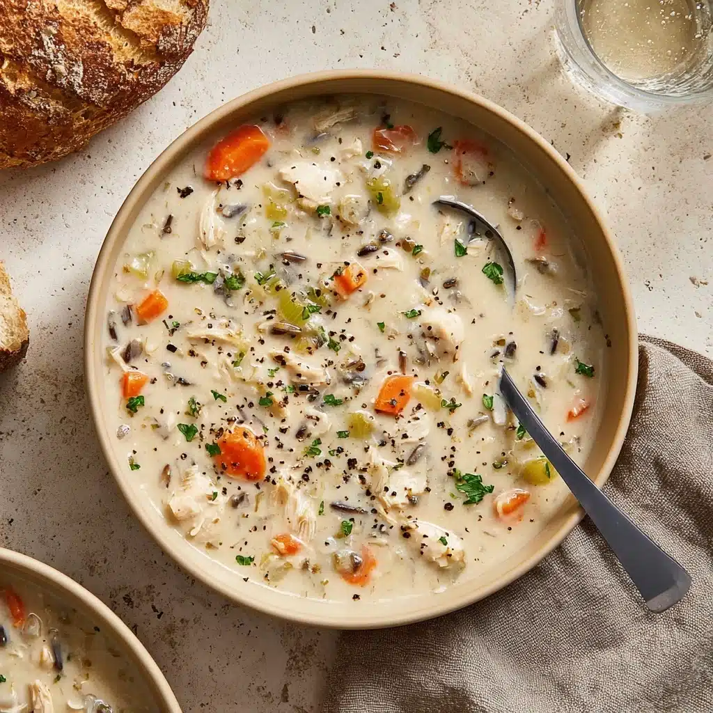 Creamy Crockpot Chicken Wild Rice Soup Recipe - Recipe Image