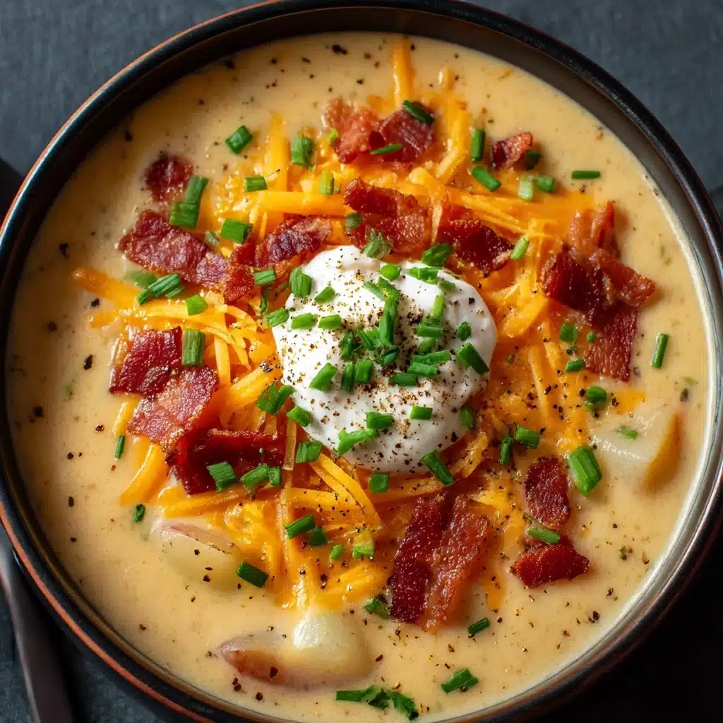 Comforting Loaded Baked Potato Soup Recipe - Recipe Image