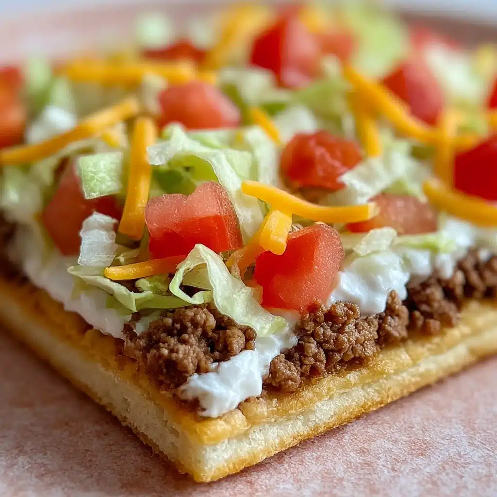 Easy Crescent Roll Taco Pizza Recipe - Recipe Image
