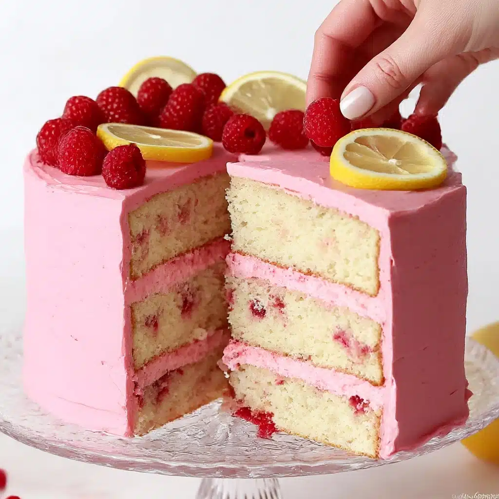 Lemon Raspberry Layer Cake Recipe - Recipe Image