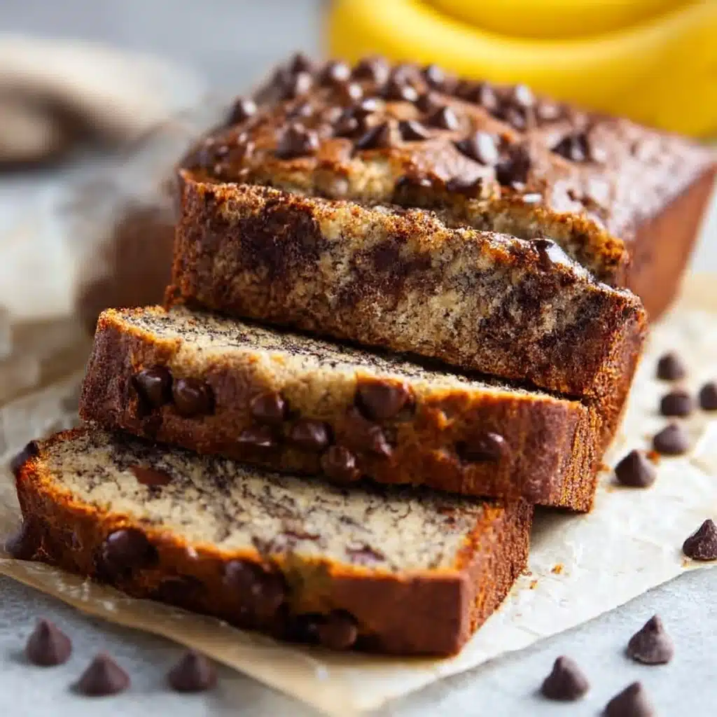 Super Moist Chocolate Chip Banana Bread Recipe - Recipe Image