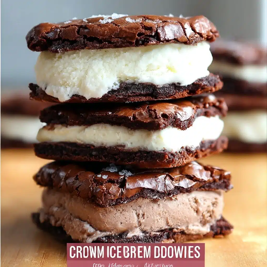 Decadent Brownie Cookie Ice Cream Sandwiches Recipe - Recipe Image