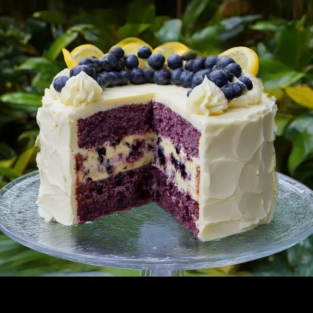 Blueberry Cake with Lemon Cream Cheese Frosting Recipe