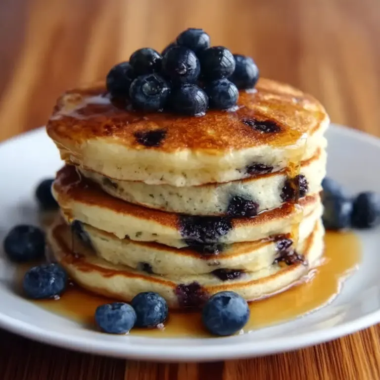 Greek Yogurt Pancakes with Blueberries Recipe