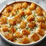 Chicken Alfredo Tater Tot Casserole Recipe