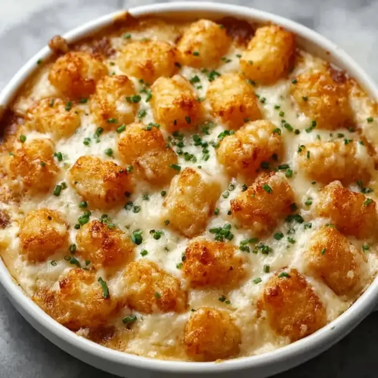 Chicken Alfredo Tater Tot Casserole Recipe