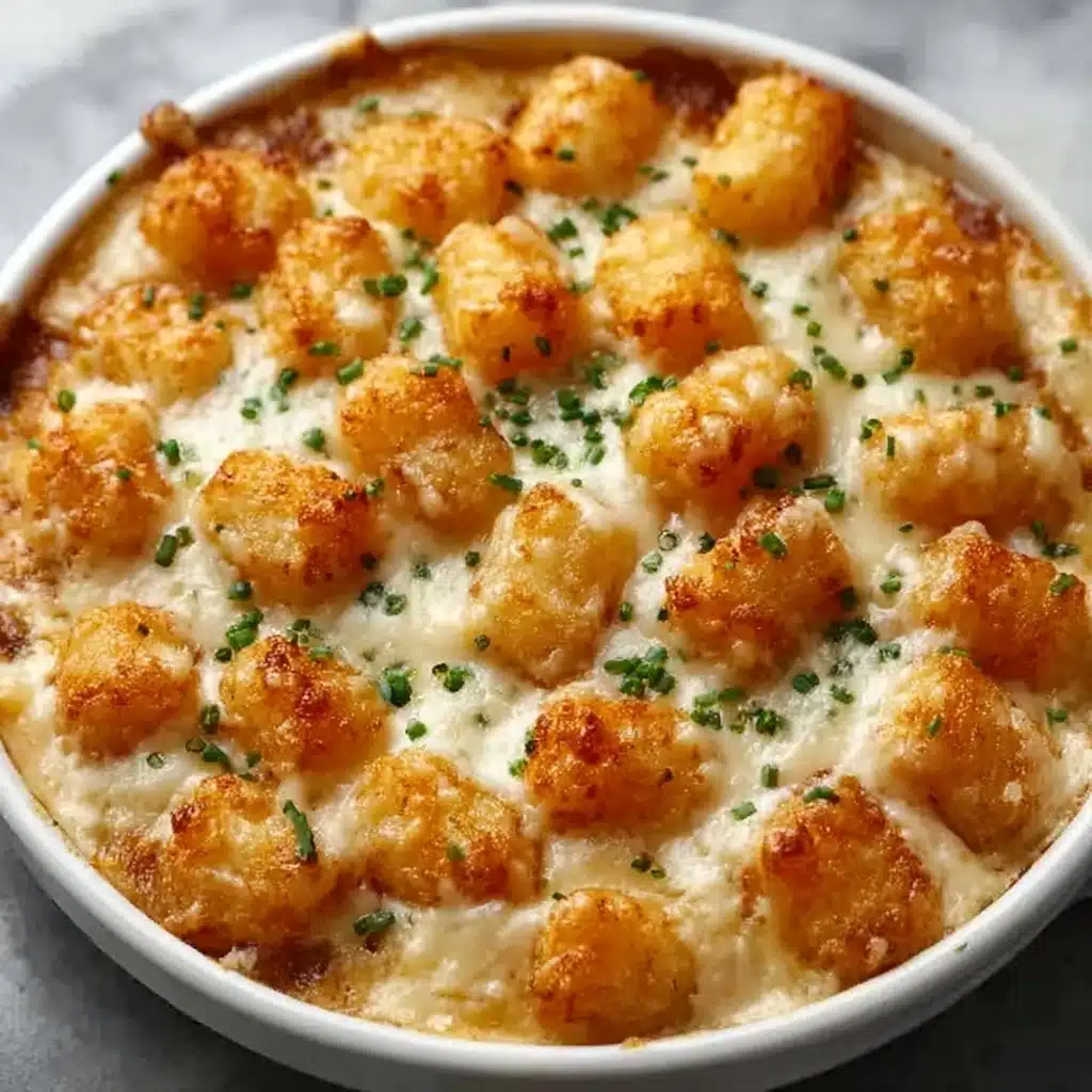 Chicken Alfredo Tater Tot Casserole Recipe - Recipe Image
