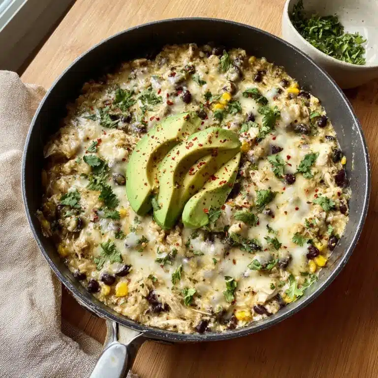 Salsa Verde Chicken & Rice Skillet Recipe