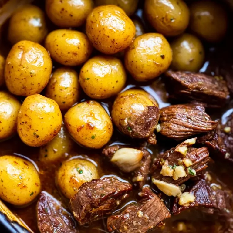 Slow Cooker Garlic Butter Beef Bites Recipe