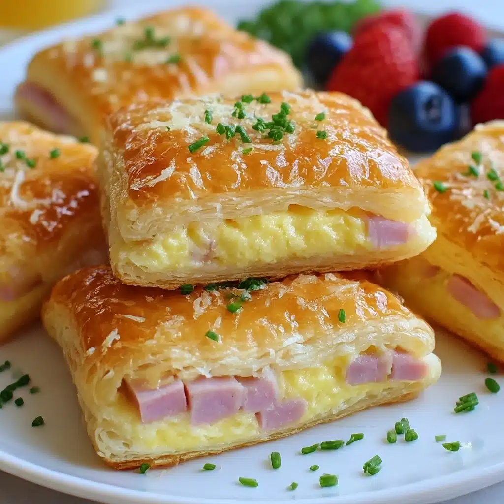 Ham and Cheese Croissant Breakfast Casserole Delight Recipe