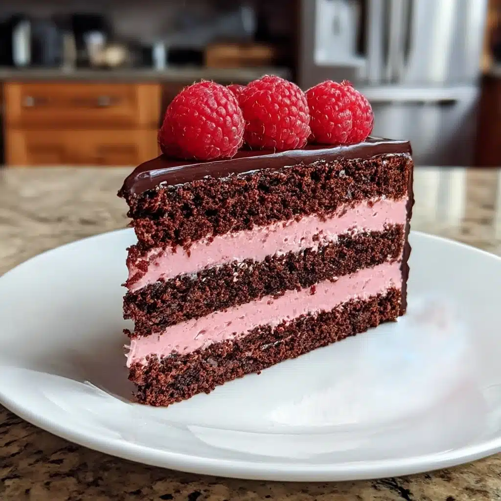 Dark Chocolate Raspberry Mousse Cake Recipe - Recipe Image