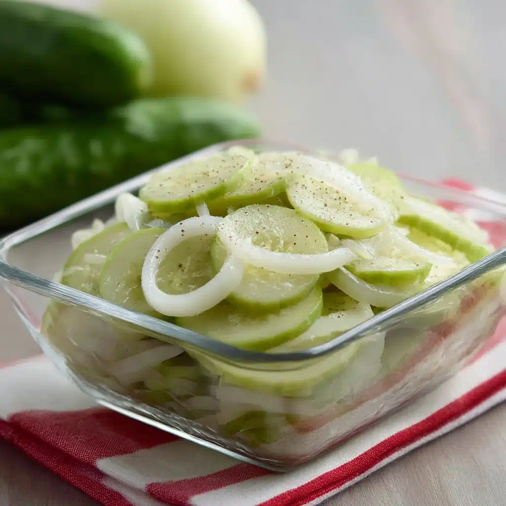 Cucumbers and Onions in Vinegar Recipe