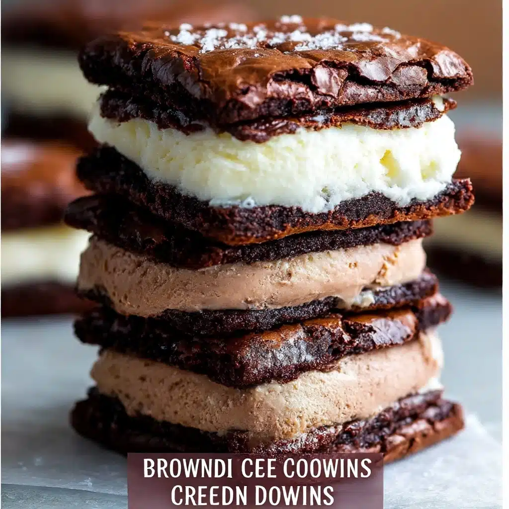 Decadent Brownie Cookie Ice Cream Sandwiches Recipe - Recipe Image