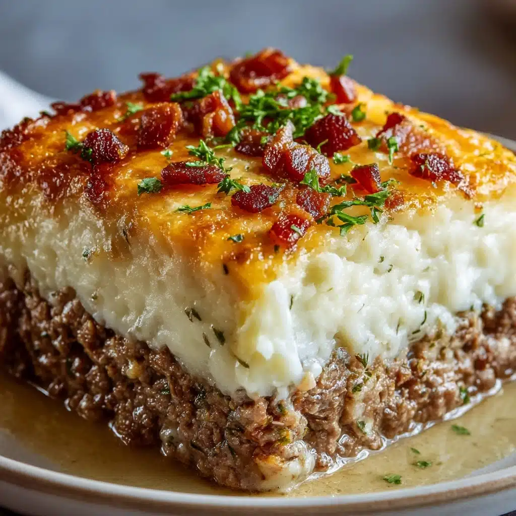 Meatloaf with Mashed Potatoes and Cheese Recipe - Recipe Image