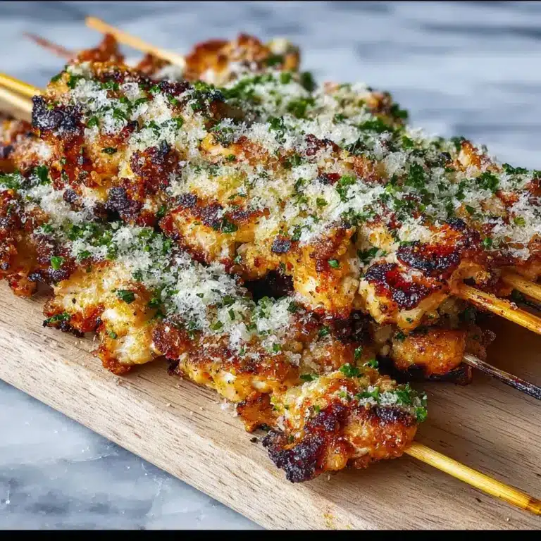 Garlic Parmesan Chicken Skewers Recipe