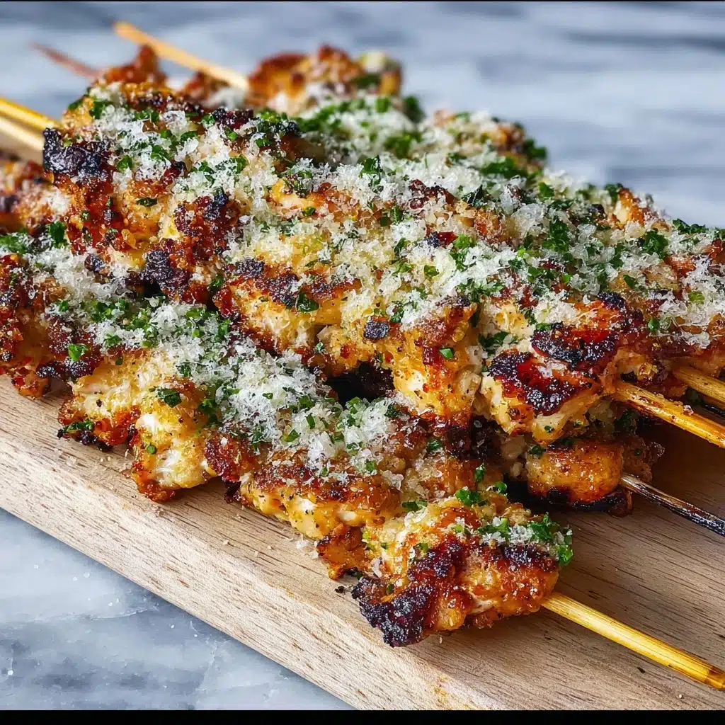 Garlic Parmesan Chicken Skewers Recipe - Recipe Image