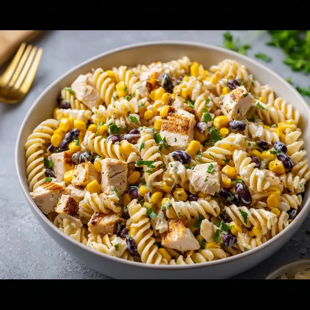BBQ Chicken Pasta Salad Recipe - Recipe Image