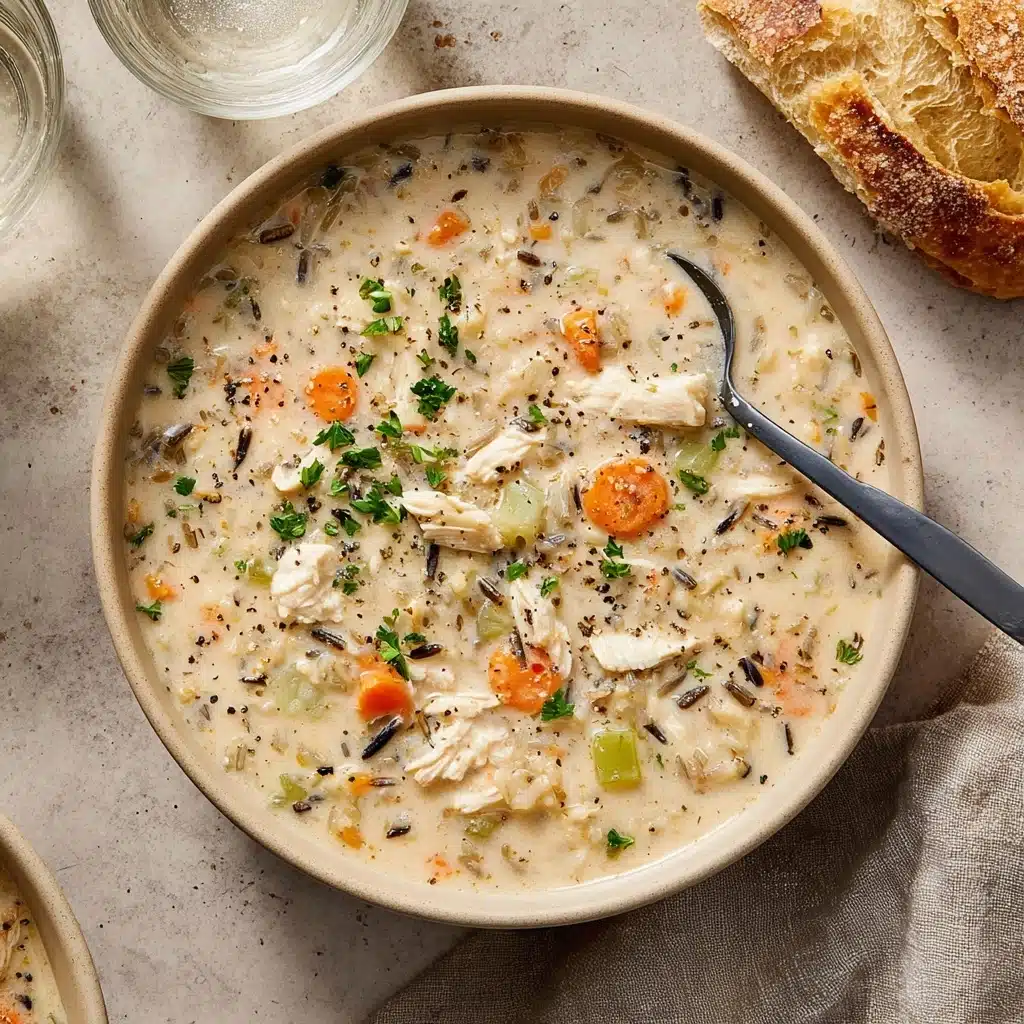 Creamy Crockpot Chicken Wild Rice Soup Recipe - Recipe Image