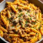 High Protein Creamy Beef Pasta Recipe
