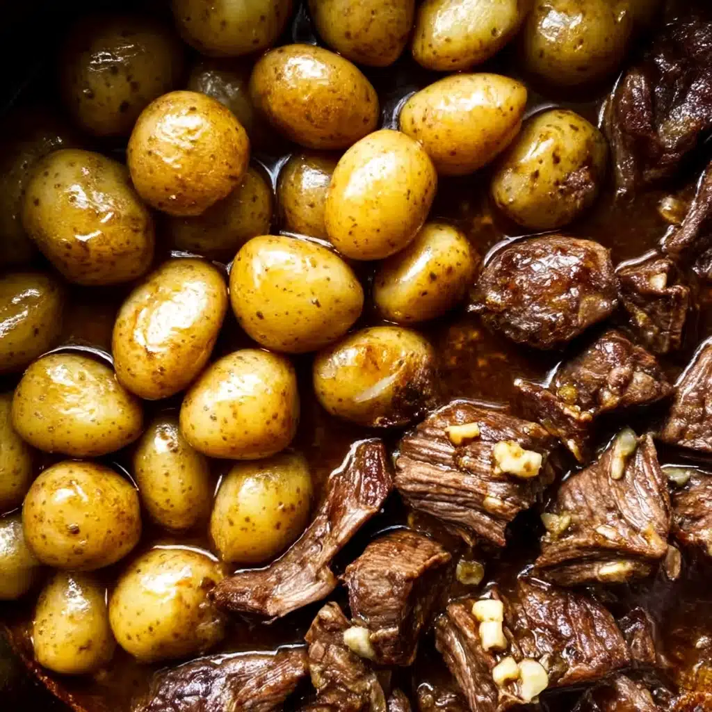 Slow Cooker Garlic Butter Beef Bites Recipe - Recipe Image