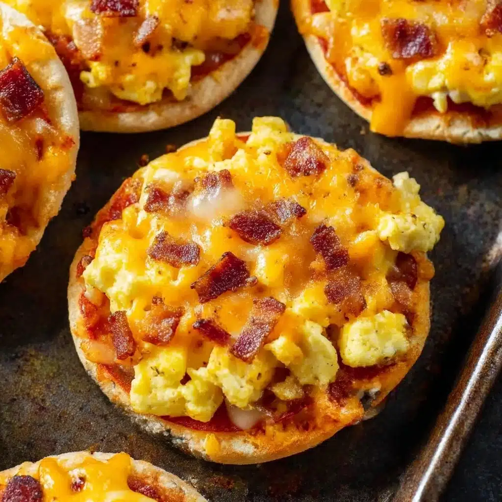 English Muffin Breakfast Pizzas Recipe - Recipe Image