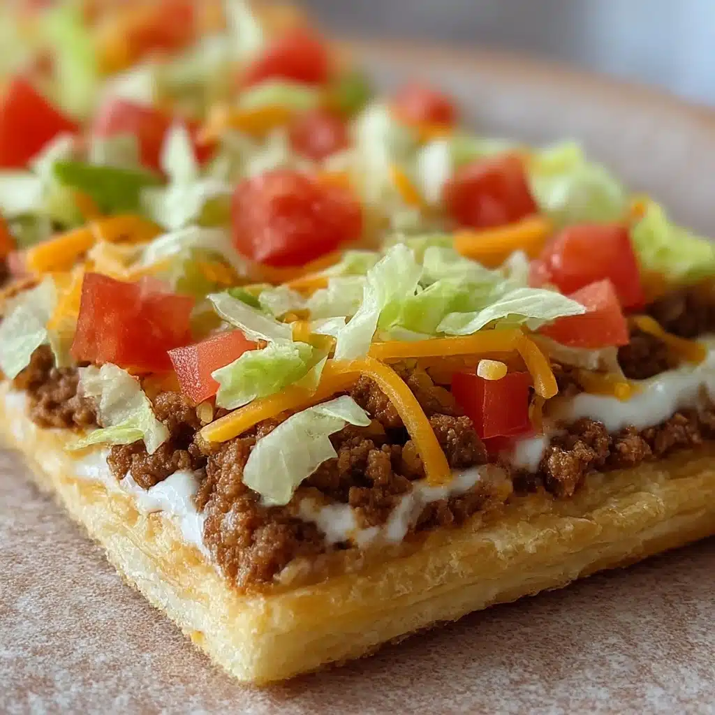 Easy Crescent Roll Taco Pizza Recipe - Recipe Image
