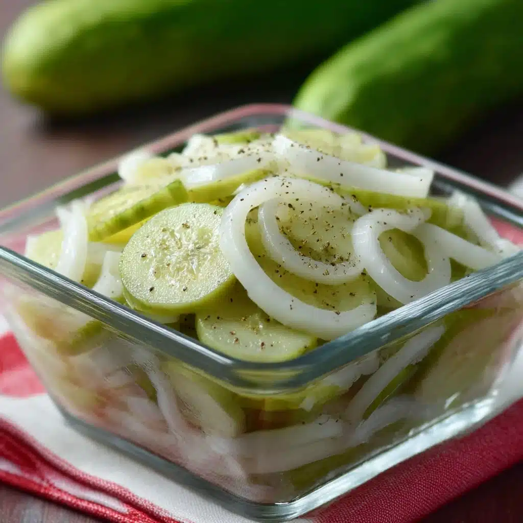 Cucumbers and Onions in Vinegar Recipe - Recipe Image