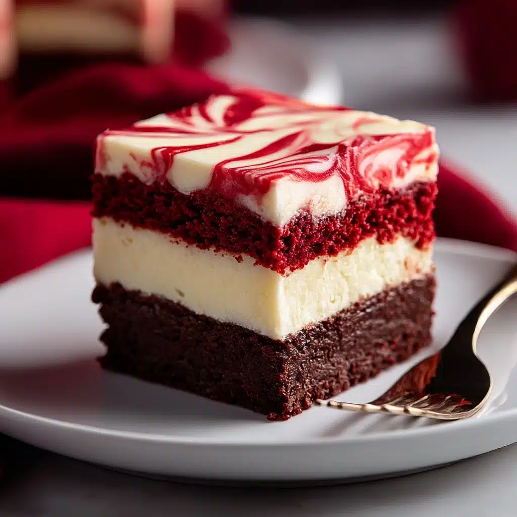 Red Velvet Cheesecake Brownies Recipe - Recipe Image