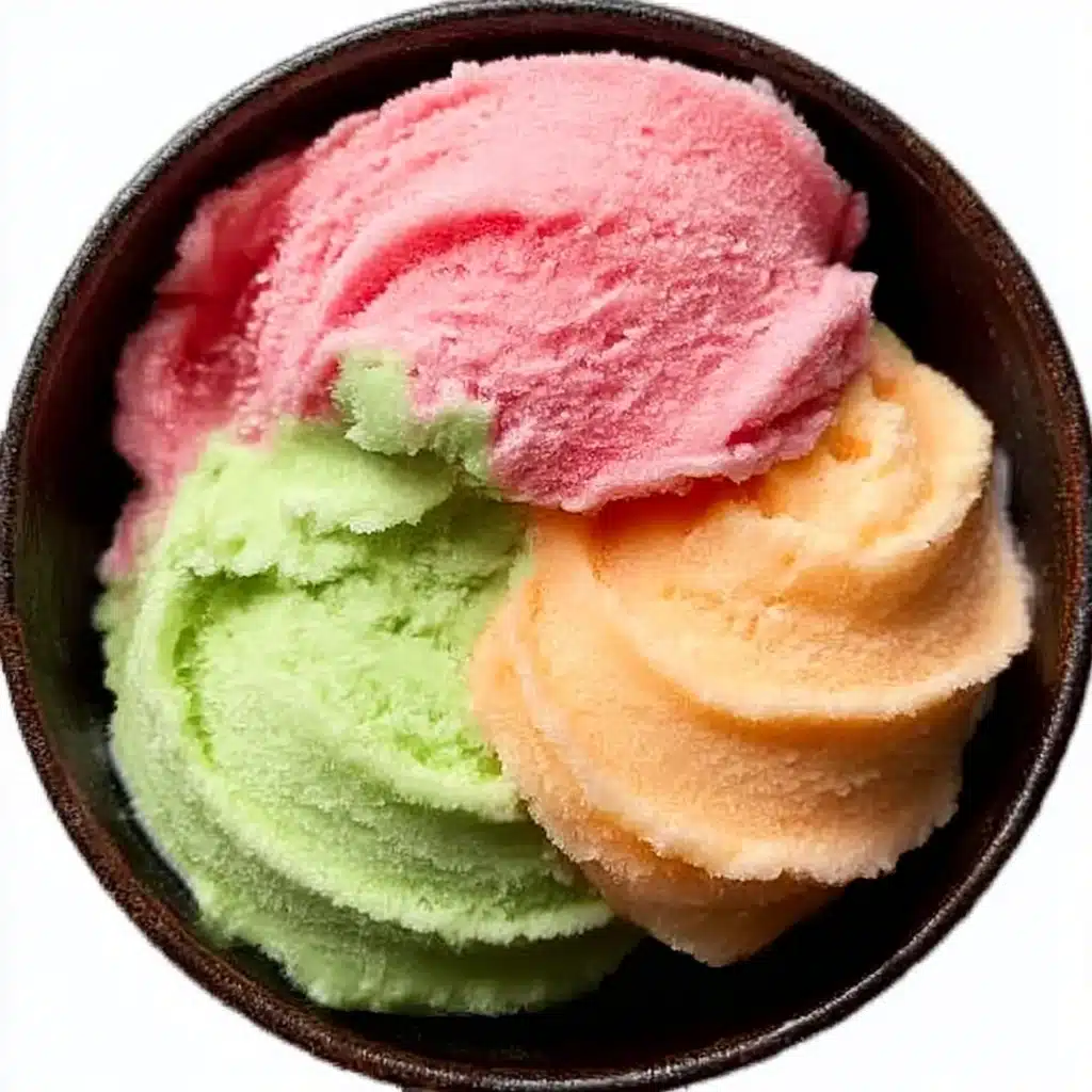 Homemade Rainbow Sherbet Recipe