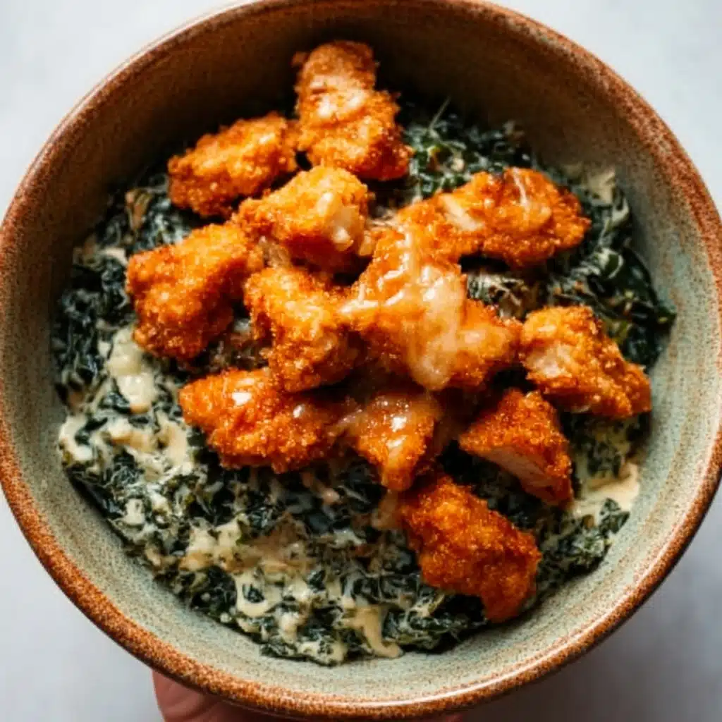 Crispy Buffalo Tofu with Caesar Salad Recipe - Recipe Image
