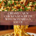 Creamy Cajun Chicken Spaghetti with Mozzarella Sauce Recipe