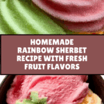 Homemade Rainbow Sherbet Recipe