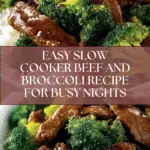Savory Crock Pot Beef and Broccoli Recipe