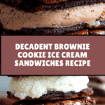 Decadent Brownie Cookie Ice Cream Sandwiches Recipe