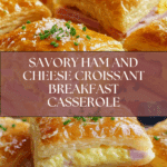 Ham and Cheese Croissant Breakfast Casserole Delight Recipe