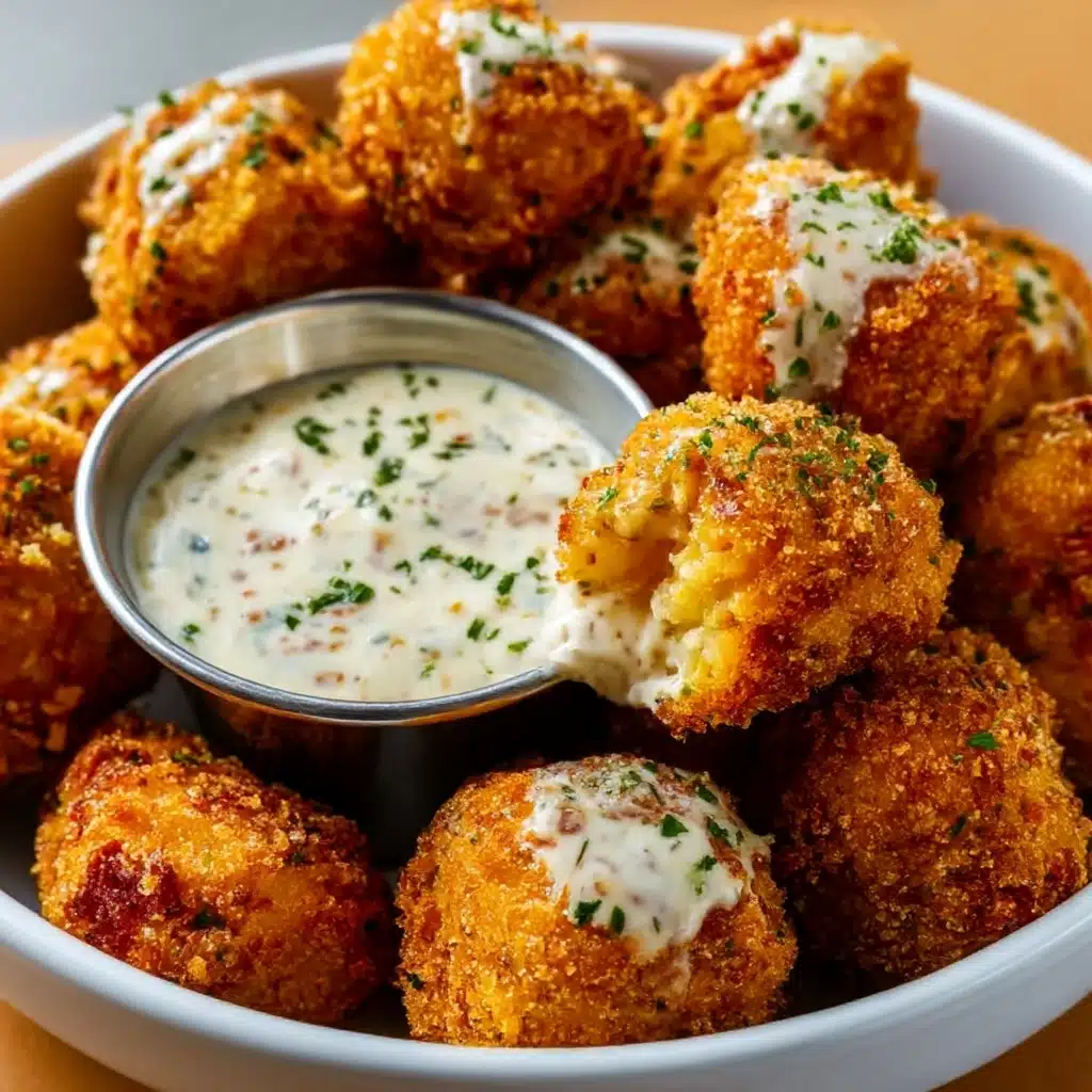 Cheesy Jalapeño Ranch Chicken Poppers with a Creamy Dip Recipe - Recipe Image