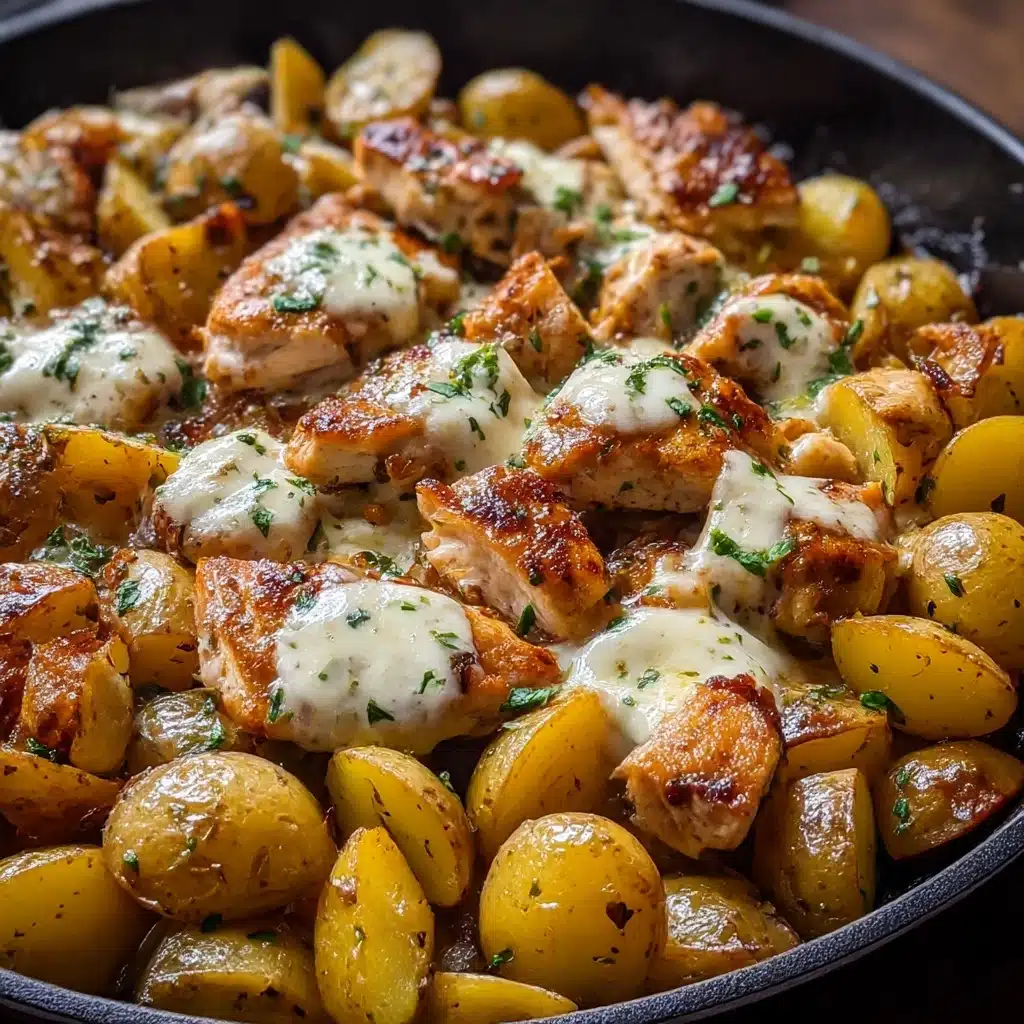 Garlic Parmesan Chicken and Potatoes Recipe - Recipe Image