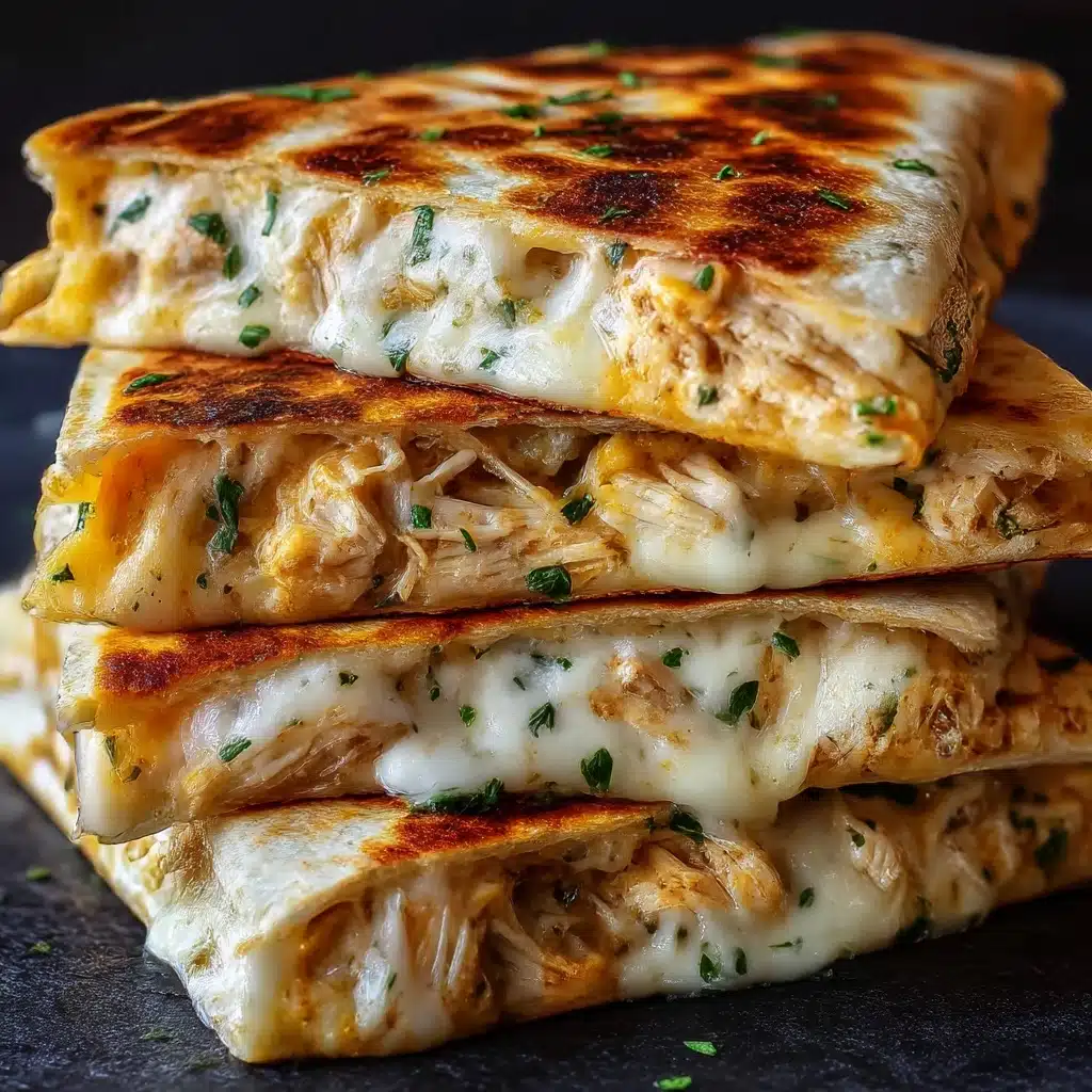 Cheesy Garlic Chicken Wraps Recipe - Recipe Image