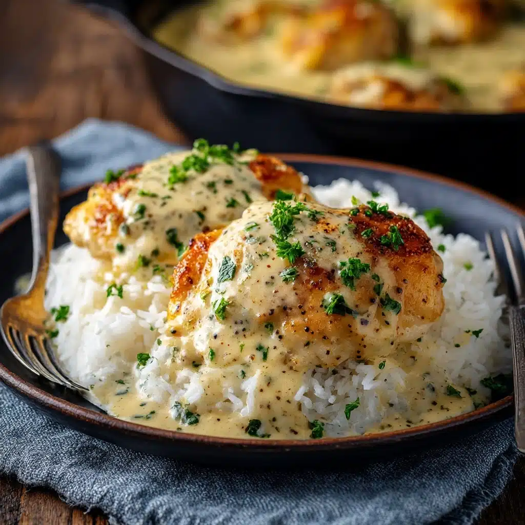 Creamy Smothered Chicken And Rice Recipe