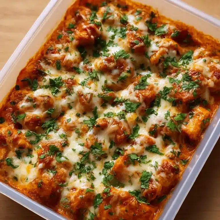 High Protein Creamy Garlic Cheesy Chicken & Potatoes Recipe