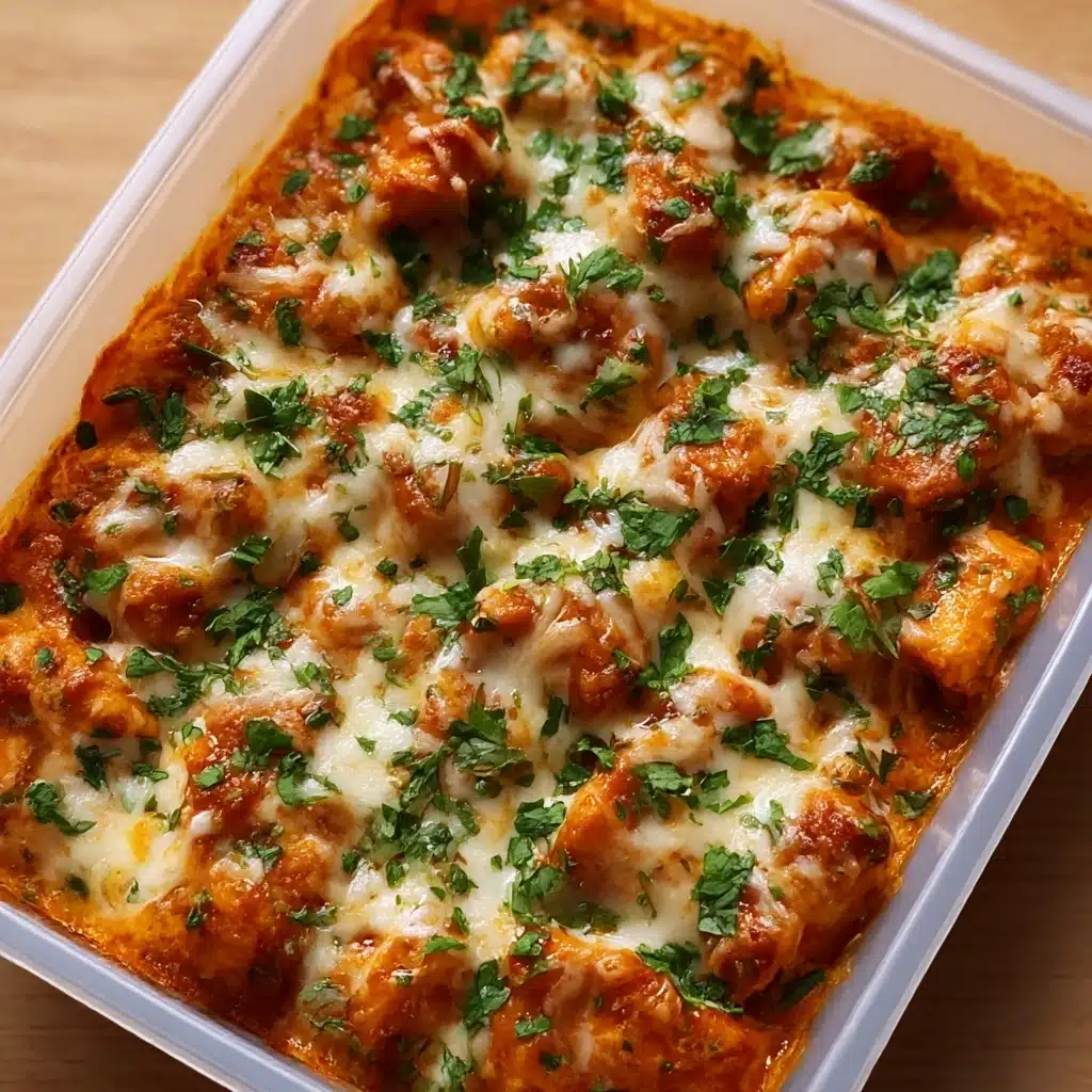 High Protein Creamy Garlic Cheesy Chicken & Potatoes Recipe - Recipe Image