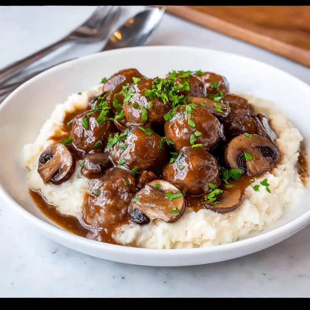 Slow Cooker Salisbury Steak Meatballs Recipe - Recipe Image