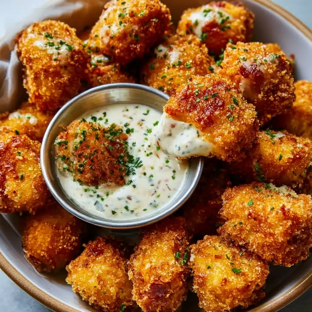 Cheesy Jalapeño Ranch Chicken Poppers with a Creamy Dip Recipe - Recipe Image