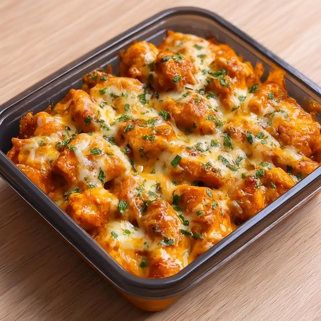 High Protein Creamy Garlic Cheesy Chicken & Potatoes Recipe - Recipe Image