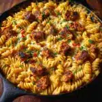 Cheesy Cajun Garlic Chicken Rotini Skillet Recipe