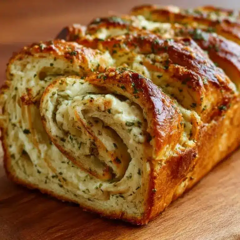Swirled Garlic Herb And Cheese Bread Recipe