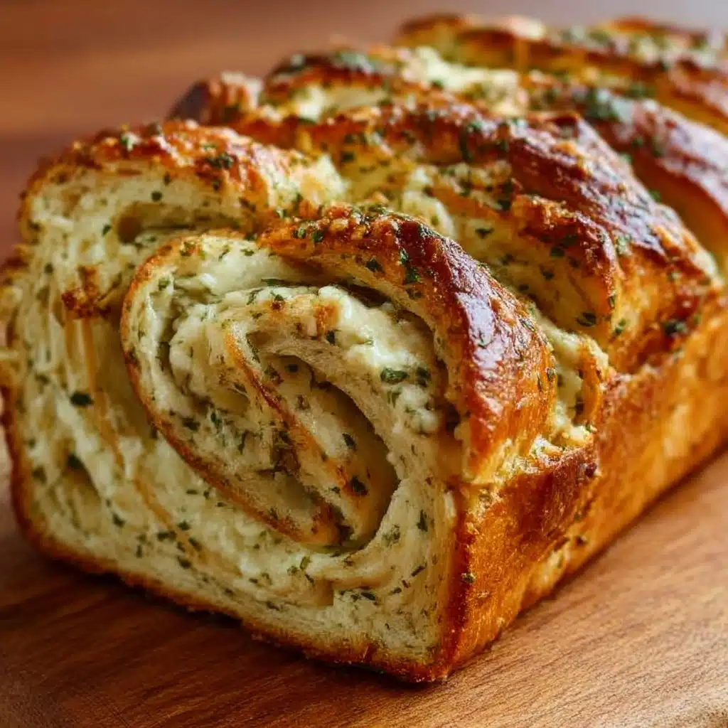 Swirled Garlic Herb And Cheese Bread Recipe