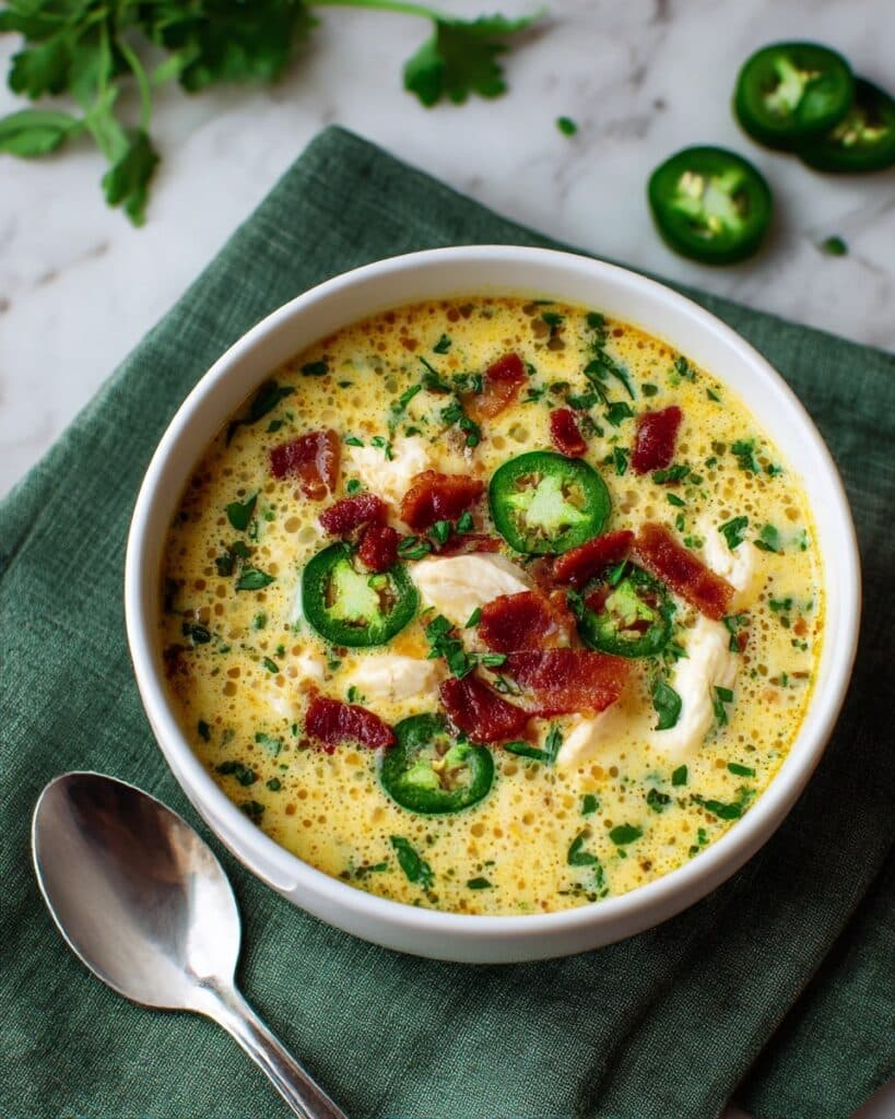 Spicy Jalapeño Popper Chicken Soup Recipe